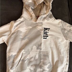 Kith Kids Camouflage Hoodie - Cream and Gray